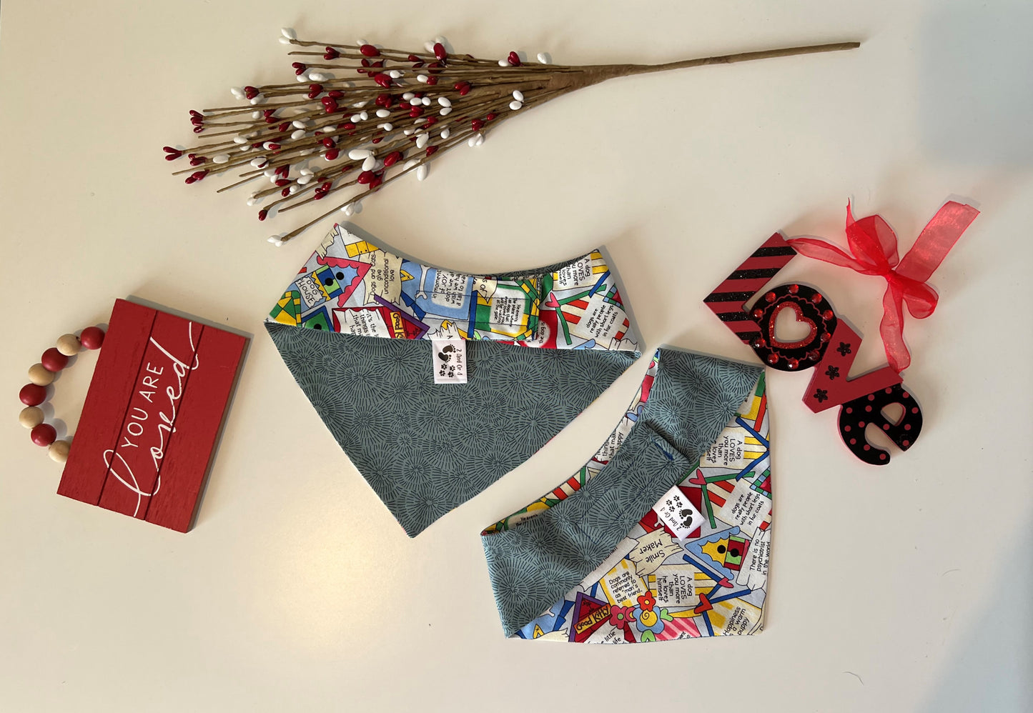 Pet House - Circle Bursts Reversible Pet Bandana