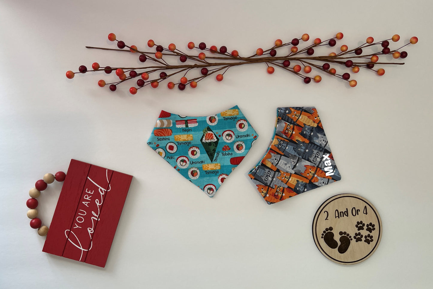 Sushi Mania - Tabbies - Reversible Pet Bandana