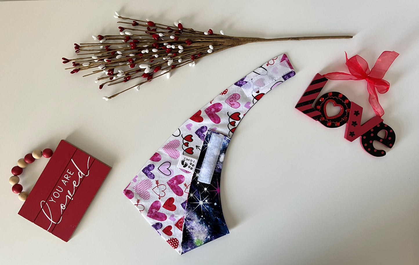 Cosmic - Hearts  Reversible Pet Bandana