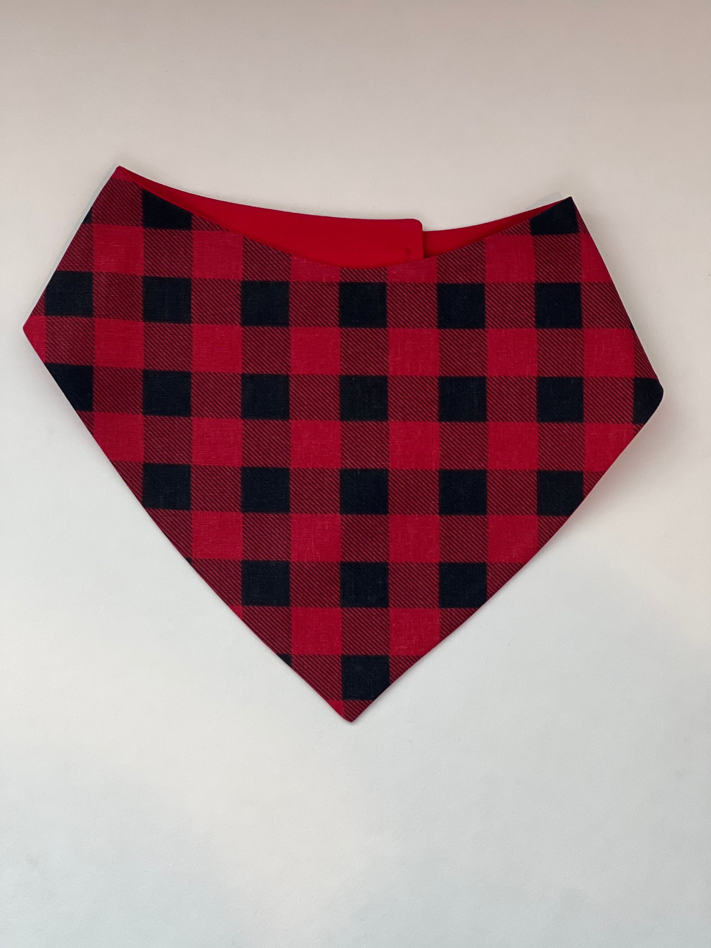 Buffalo Check - Heart Paws  Reversible Pet Bandana