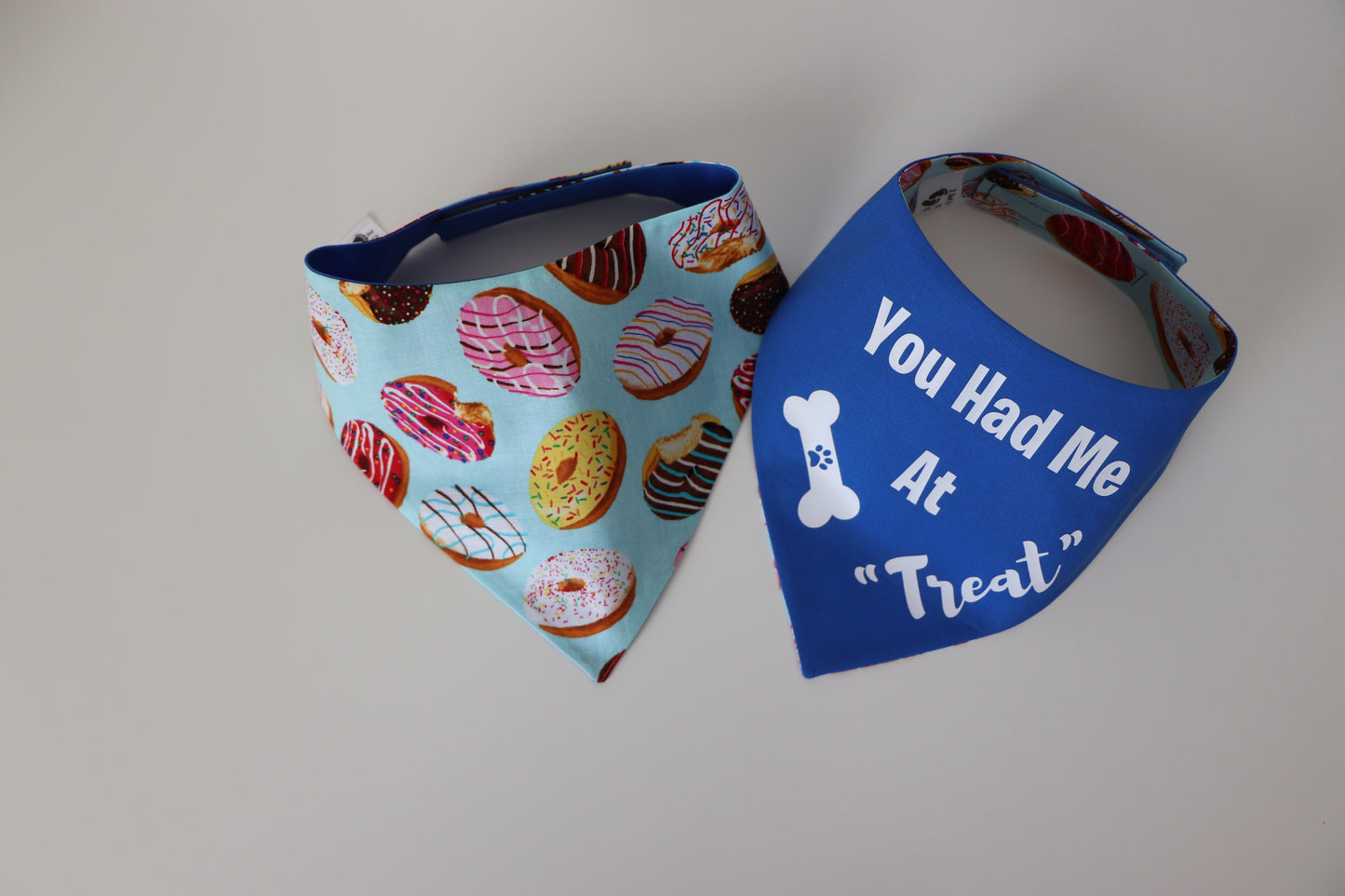 Donut Float - You Had Me-Blue - Reversible Pet Bandana