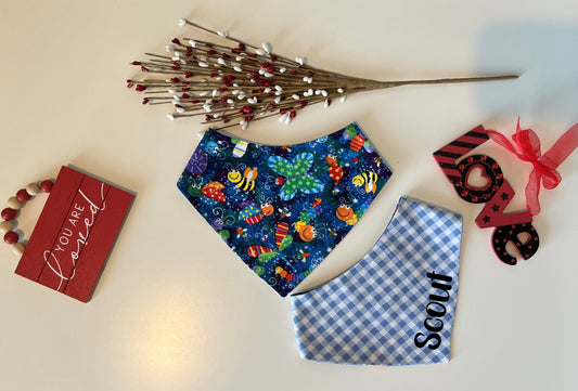 More Than Bees - Checks - Reversible Pet Bandana